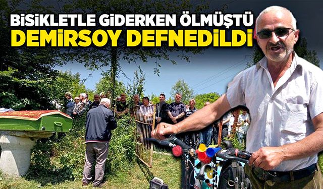 Bisikletle giderken hayatını kaybeden, Cavit Demirsoy defnedildi