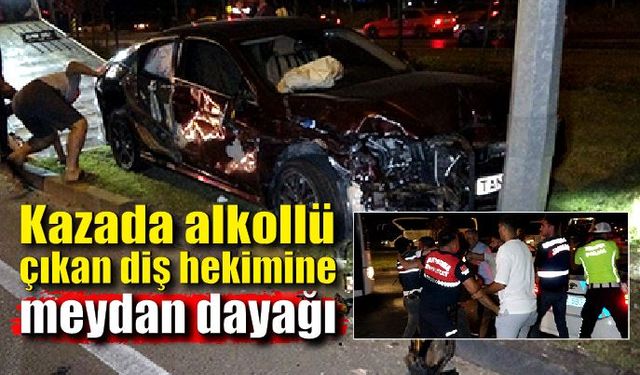 Diş hekimi kırmızıda 2 aracı hurdaya çevirdi; Diğer sürücüler meydan dayağı attı