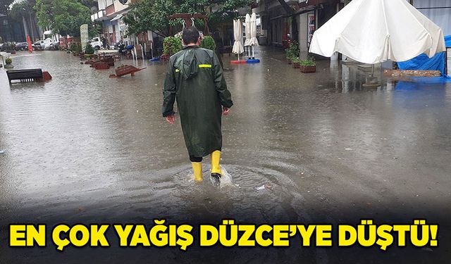 En çok yağış Düzce’ye düştü!