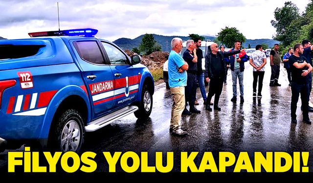 Filyos yolu kapandı!