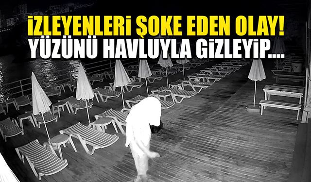 Halk plajındaki şahıs yüzünü gizleyip önce dans edip sonra da…