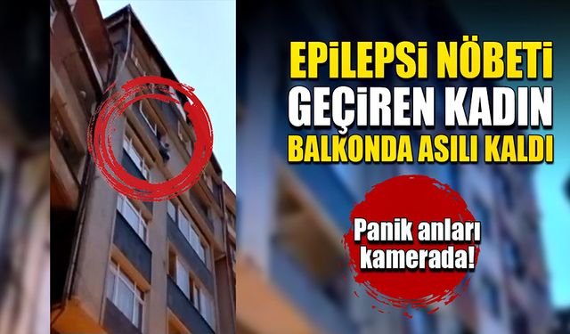 Nöbet geçiren kadın çamaşır iplerine asılı kaldı!