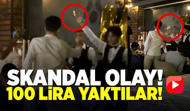 Doğum günü partisinde skandal olay! 100 lira yaktılar