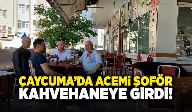 Çaycuma’da acemi şoför kahvehaneye girdi!