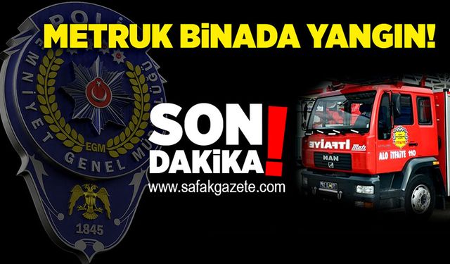 Metruk binada yangın!