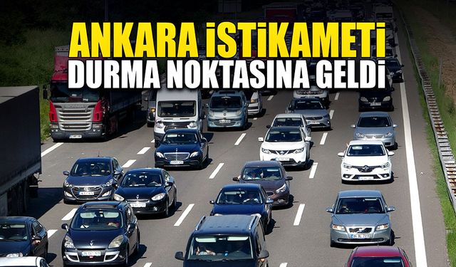 Bayram trafiği başladı, Ankara istikameti durma noktasına geldi