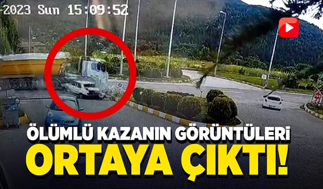 Ölümlü kazanın güvenlik kamerası görüntüleri ortaya çıktı!