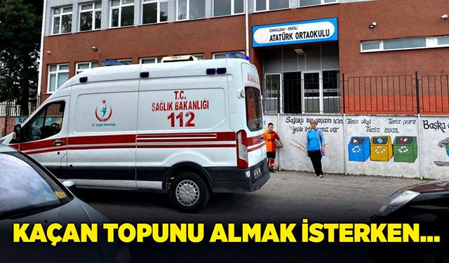 Kaçan topunu almak isterken…