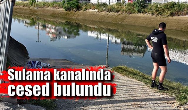 Yürüyüş yapan vatandaşlar fark etti; Sulama kanalında erkek cesedi bulundu