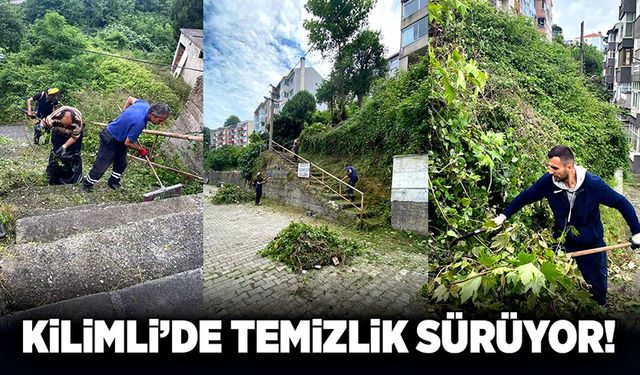 Kilimli’de temizlik sürüyor!