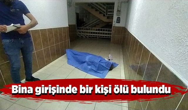 Bina girişinde bir kişi ölü olarak bulundu