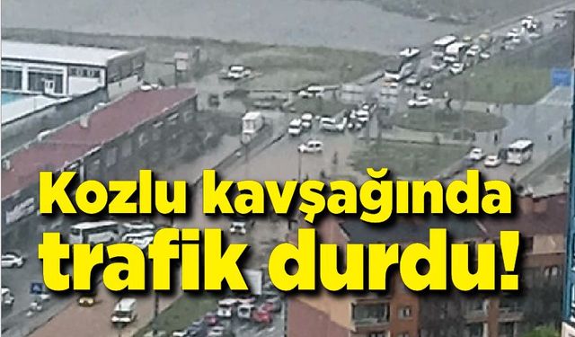 Kozlu kavşağında trafik durdu