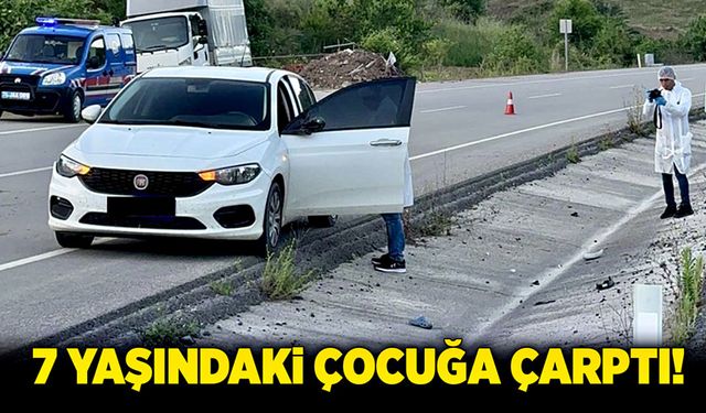 7 yaşındaki çocuğa çarptı!