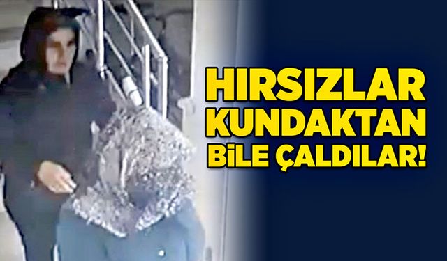 Kundaktan bile çaldılar!