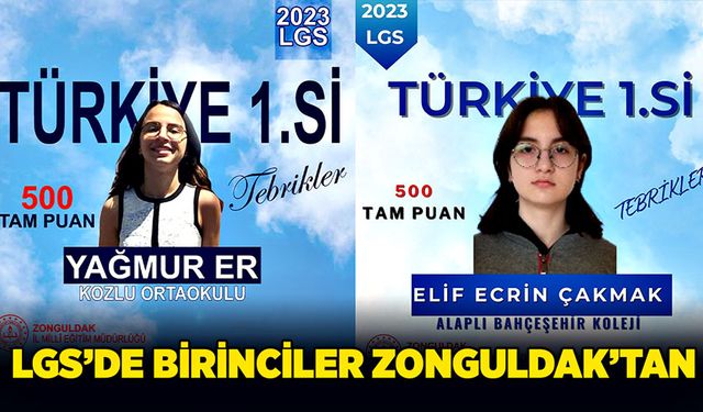 LGS’de birinciler Zonguldak’tan