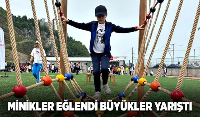 Minikler eğlendi büyükler yarıştı