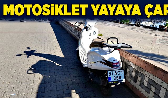 Motosiklet yayaya çarptı! Yaya hastaneye kaldırıldı…