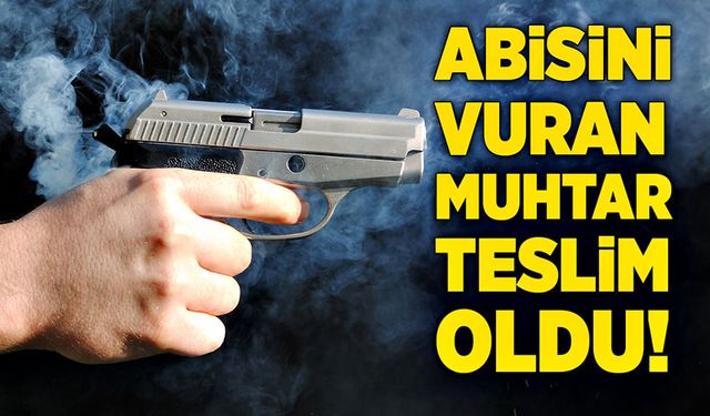 Abisini vuran muhtar teslim oldu!