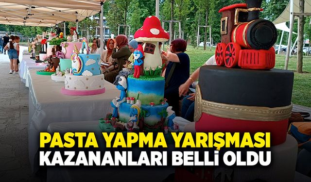 Pasta yarışmasında birbirinden güzel pastalar yarıştı