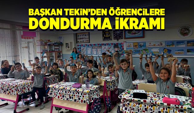 Alaplı Belediye Başkanından çevre gününde öğrencilere dondurma ikramı