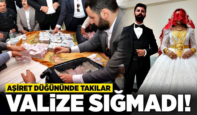 Aşiret düğününde takılar valize sığmadı!