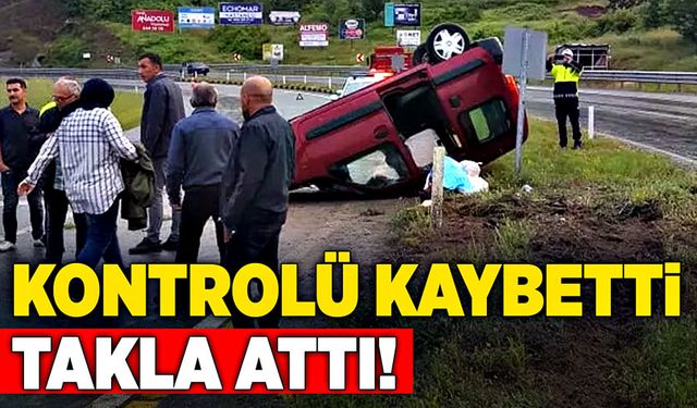 Kontrolünü kaybetti takla attı! 5 yaralı!