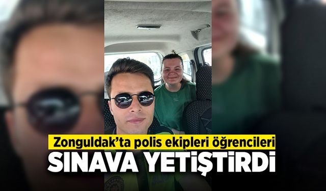 Polis öğrencileri sınava yetiştirdi