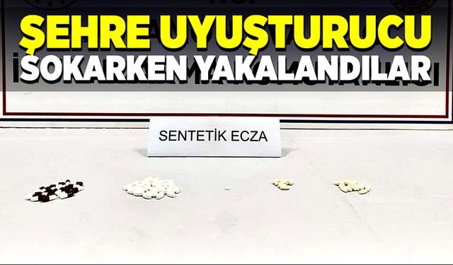 Şehre uyuşturucu sokarken yakalandılar