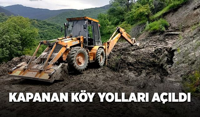 Kapanan köy yolları ulaşıma açıldı