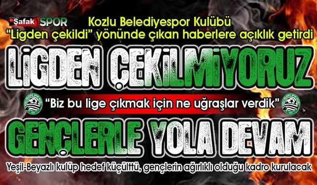 Kozlu Belediyespor’a ligden çekilmek yakışmaz!