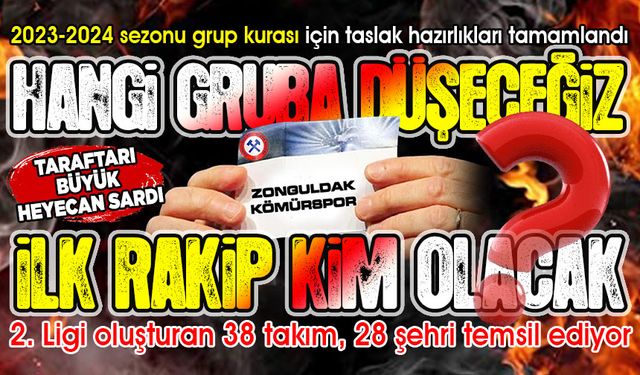 Zonguldak Kömürspor’u kura heyecanı sardı... Grup ve maç takvimi belli olacak