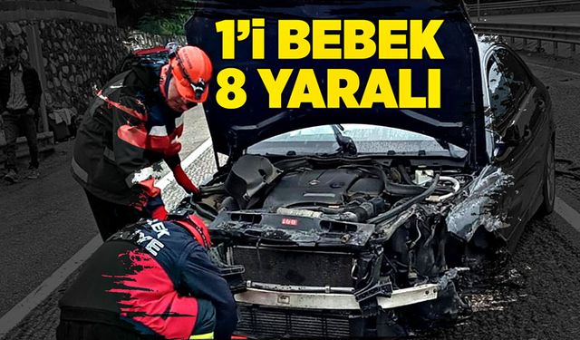 Devrek'te feci kaza; 1'i bebek 8 yaralı