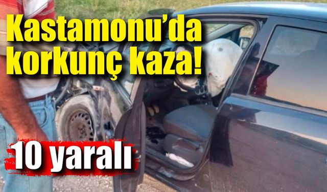 Kastamonu'da hafif ticari araç ile otomobil çarpıştı