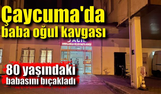 Çaycuma'da baba oğul kavgası; 80 yaşındaki babasını bıçakladı