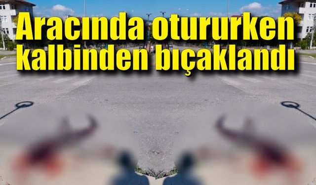 Park halindeki aracında otururken kalbinden bıçaklandı