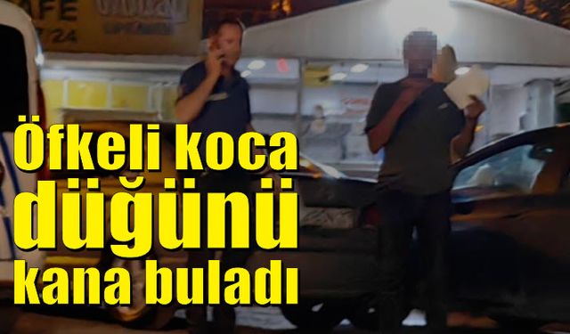 Öfkeli koca düğünde eşini bıçakladı