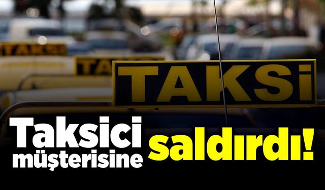 Taksici aracı durdurup, müşterisine saldırdı!