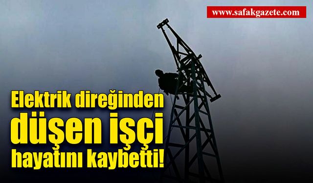 Elektrik direğinden düşen işçi öldü!