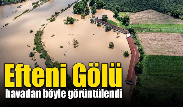 Efteni Gölü havadan böyle görüntülendi