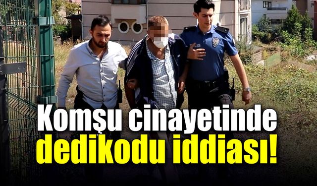 Komşusunu, kendiyle ilgili dedikodu yaptığı için öldürdüğünü söyledi!