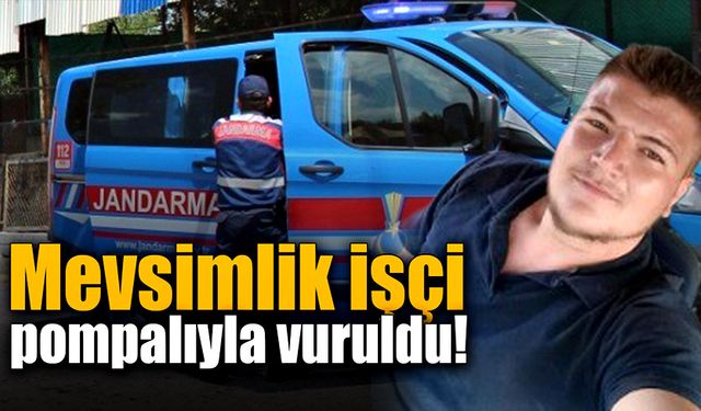 Mevsimlik işçi pompalıyla göğsünden vuruldu!