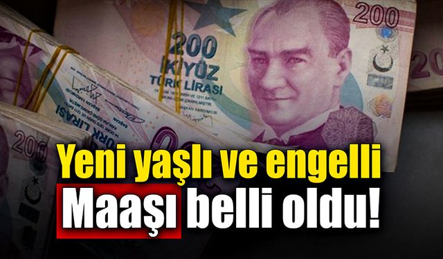 Yeni yaşlı ve engelli maaşları belli oldu!