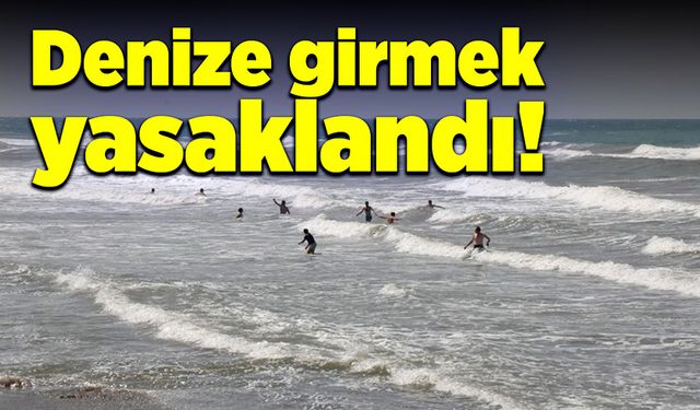 Plaj ve sahillerde denize girmek yasaklandı!