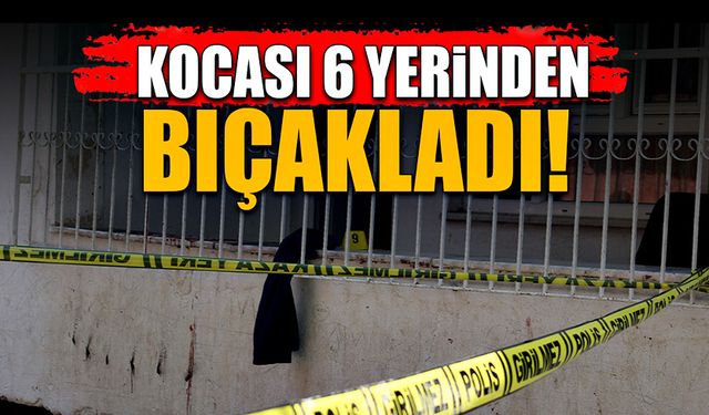 Kocası tarafından 6 yerinden bıçaklandı!