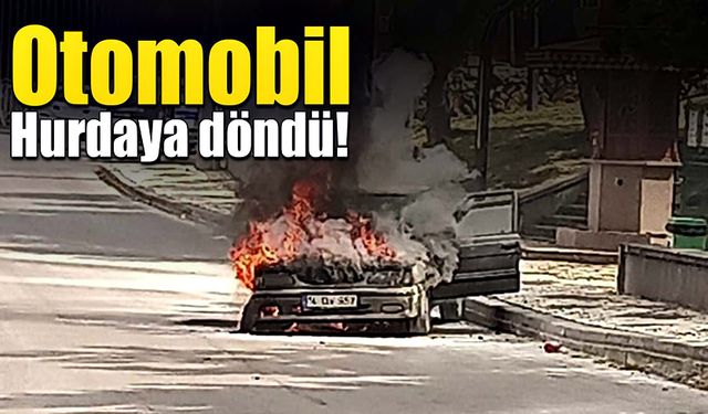 Otomobilden aniden alevler yükseldi!