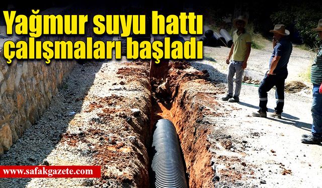 Yağmur suyu hattı çalışmaları başladı!