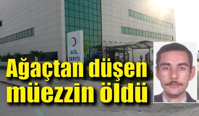 Ağaçtan düşerek ağır yaralanan müezzin hayatını kaybetti