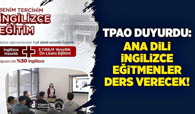 TPAO Duyurdu: Ana Dil İngilizce eğitmenler