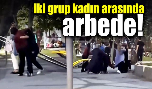 Parkta iki grup kadın arasında kavga çıktı!