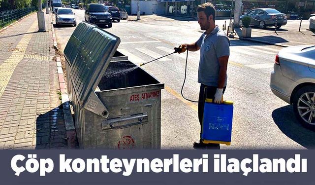 Çöp konteynerleri  ilaçlandı